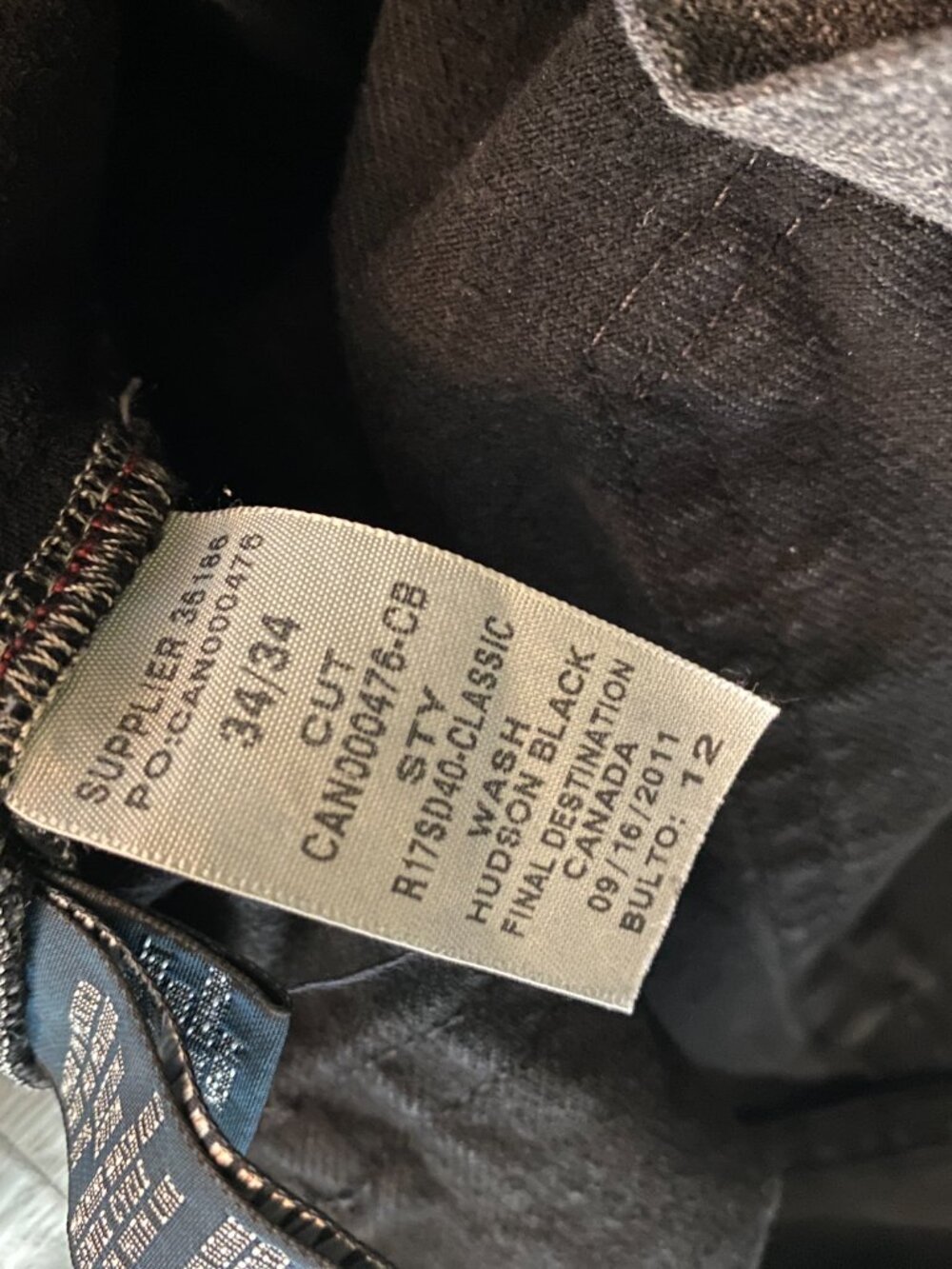 RALPH LAUREN WASH HUDSON BLACK JEANS SIZE 34 WAIST - Picture 6 of 11